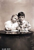 Allan Hancock [right] and younger brother Bertram, around 1880