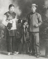 Chinese couple, head cook at Thacher School, Ojai : 1906.