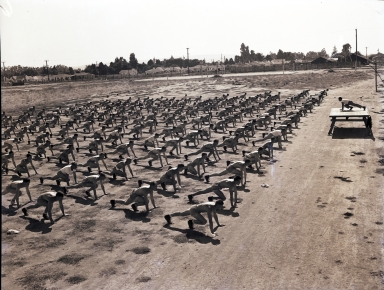 Physical training at Hancock Field