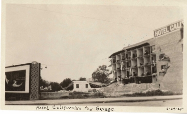 Santa Barbara 1925 Earthquake damage - Hotel Californian