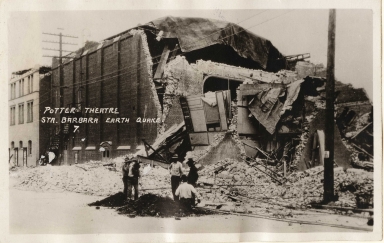 Santa Barbara 1925 Earthquake damage - Potter Theater