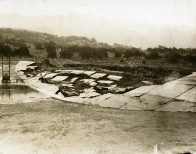 Santa Barbara 1925 Earthquake damage - Sheffield Reservoir