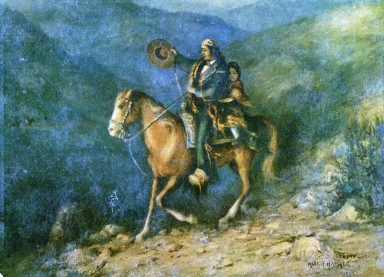Alexander Harmer Painting Depicting Early California Life