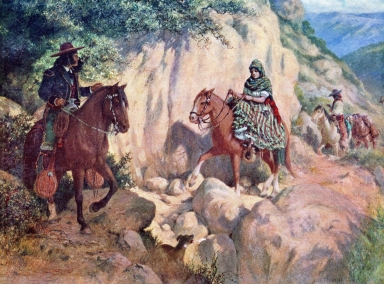 Alexander Harmer Painting -"On the Trail to the Summit"