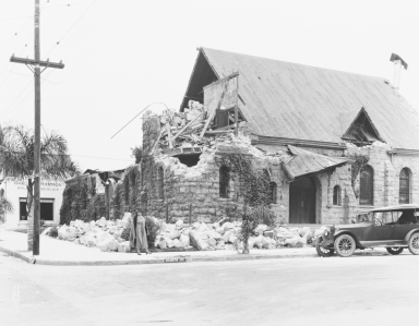 Santa Barbara 1925 Earthquake Damage - Church