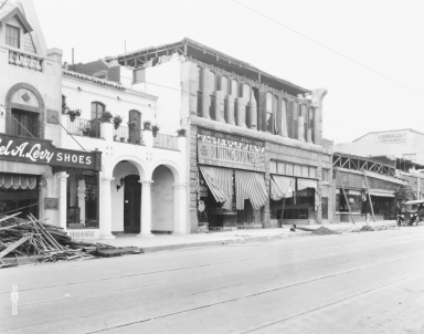 Santa Barbara 1925 Earthquake Damage - 900 Block State Street