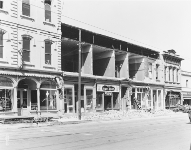 Santa Barbara 1925 Earthquake Damage - 400 Block State Street