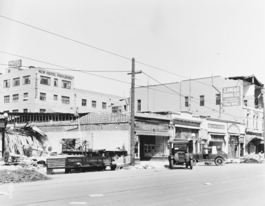 Santa Barbara 1925 Earthquake Damage - 500 Block State Street