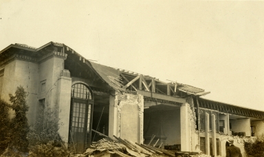 Santa Barbara 1925 Earthquake Damage - Library