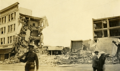 Santa Barbara 1925 Earthquake Damage - San Marcos Building