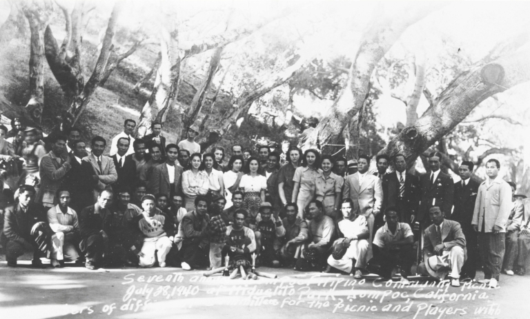 Seventh Annual Lompoc Filipino Community Picnic, Miguelito Park, Lompoc : July 28, 1940. Present is the Honorable Francisco Varona, Labor Comissioner and head of the National Division at the Resident Comissioner's office in Washington, D. C.