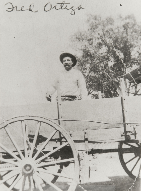Alfredo Ortega on wagon.