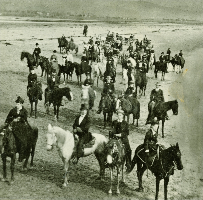 Horses on West Beach Near Castle Rock