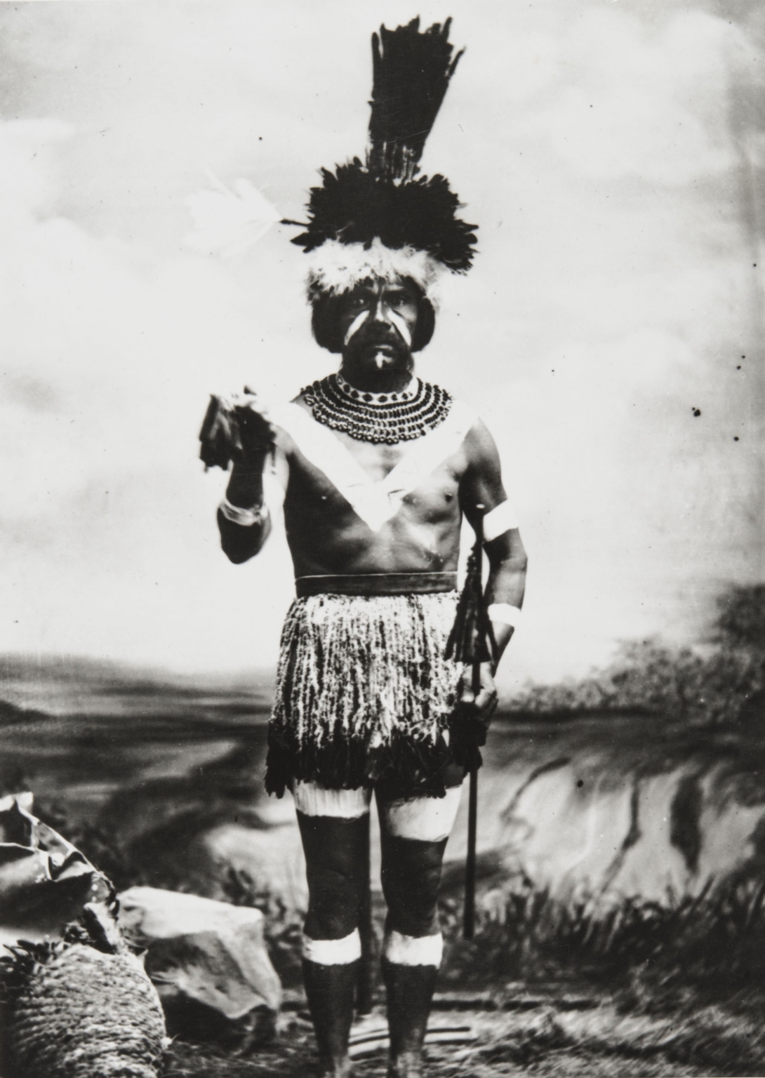 Rafael Solares (1822-1890), Chief of the Inéseño Chumash Community of Zanja de Cota. Photographed in traditional dancing regalia : 1878, by Léon de Cessac, a French anthropologist.